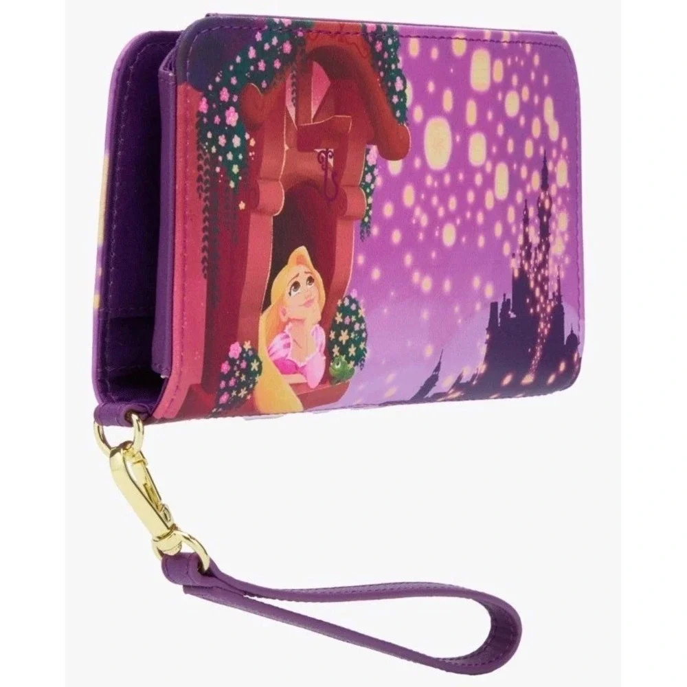NEW Loungefly Disney Tangled Rapunzel Lanterns Night Backpack & Tech WALLET‎ SET